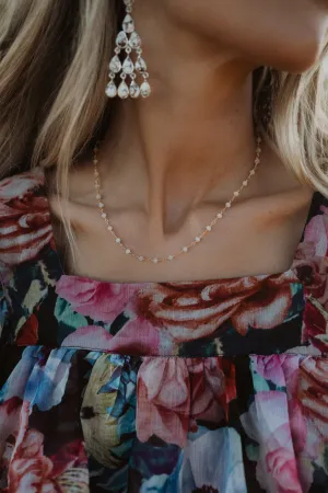 Mae Necklace | Cream   Gold