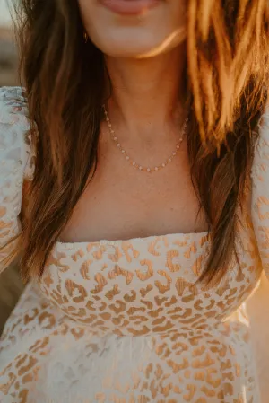Mae Necklace | Pink   Gold