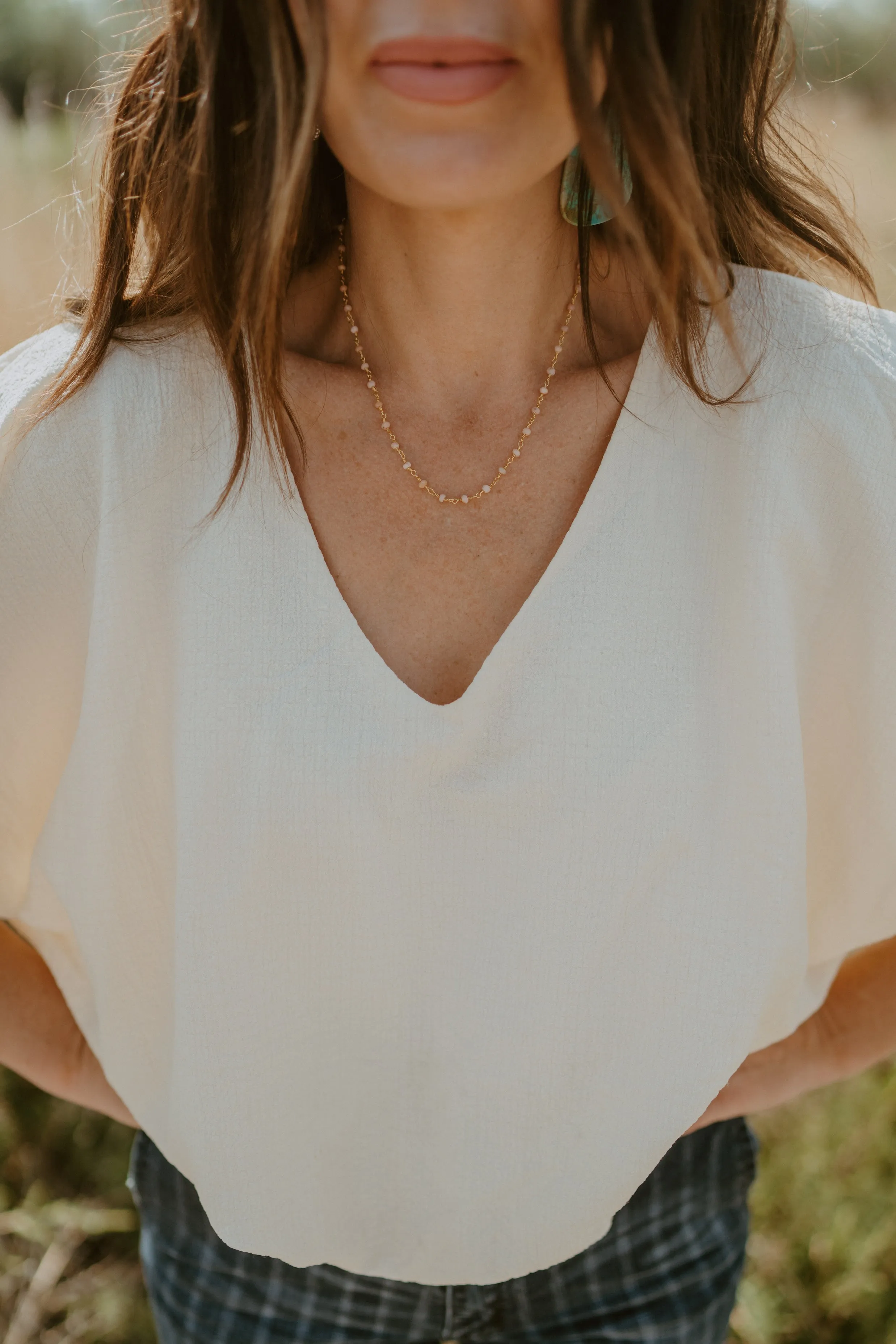 Mae Necklace | Pink   Gold