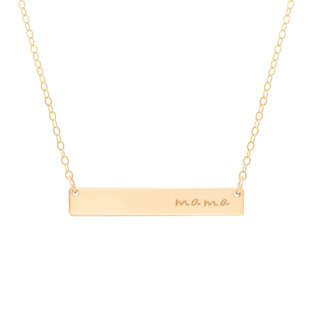 Mama Bar 14k Gold Filled Necklace