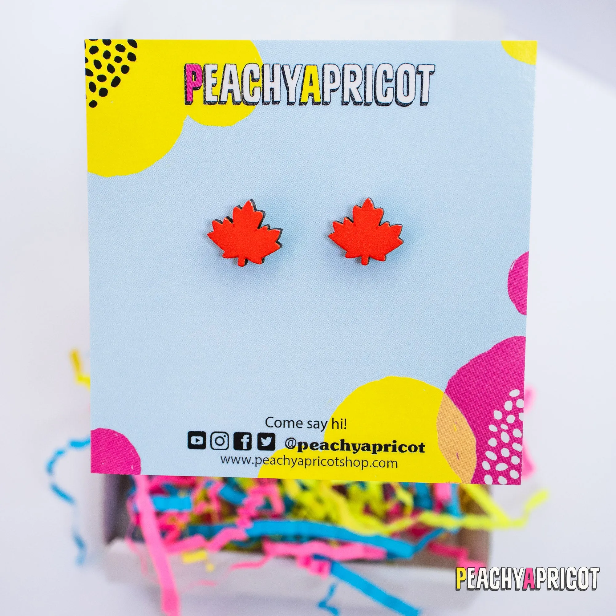 Maple Leaf Stud Earrings