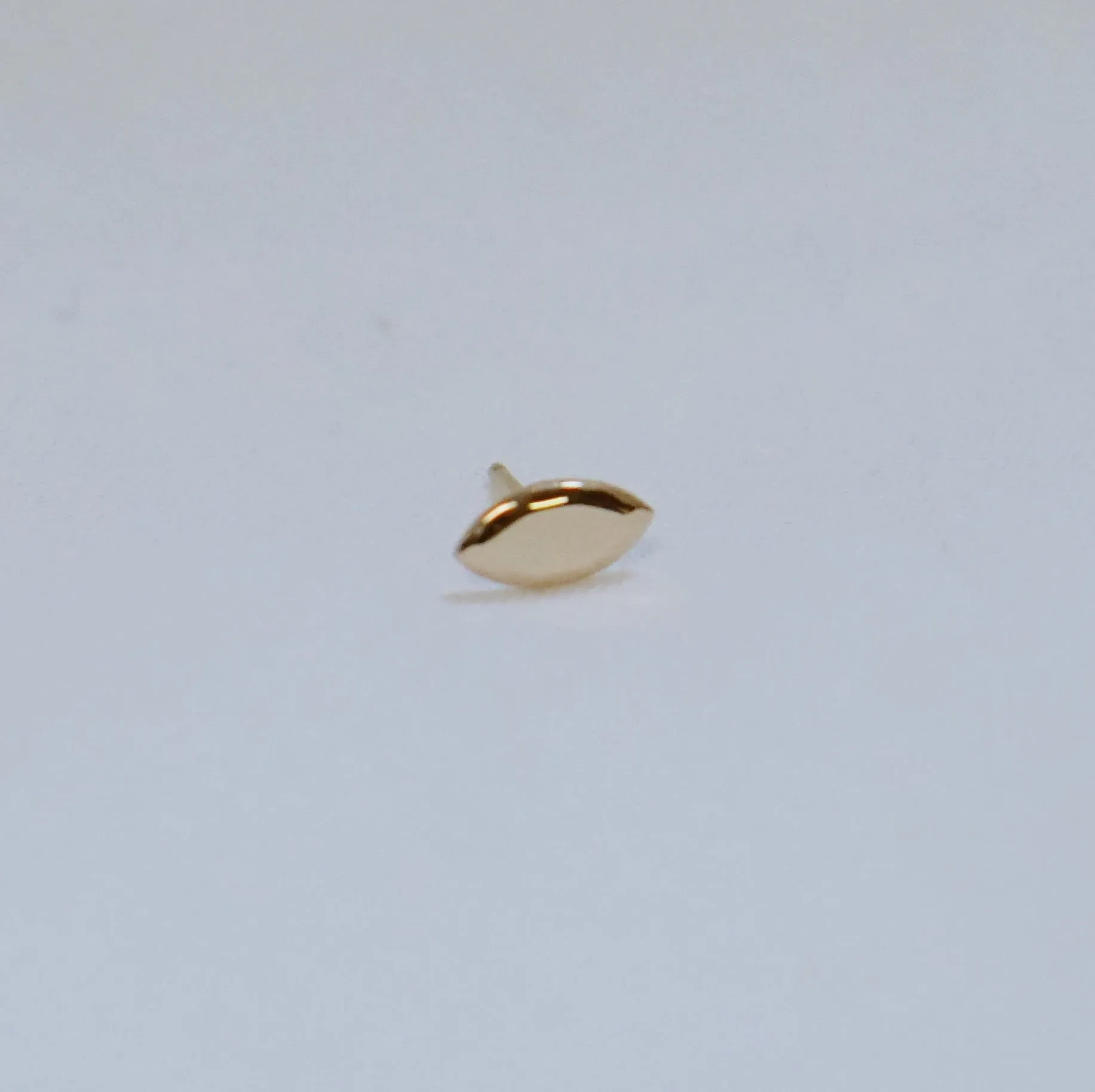Marquise Gem Stud Earring - Solid 14kt