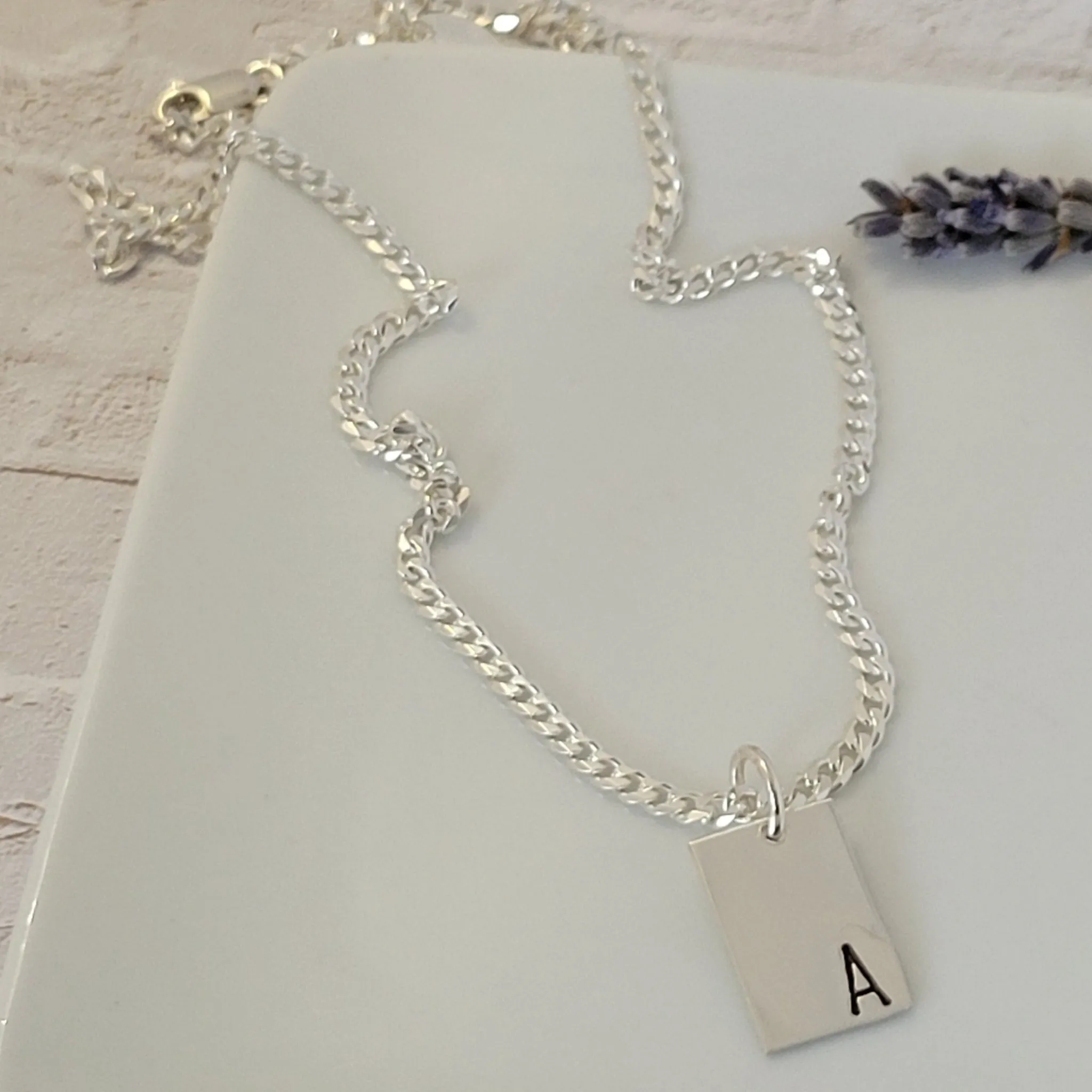 Men's Solid Silver Cuban Chain Necklace - Multiple Lengths