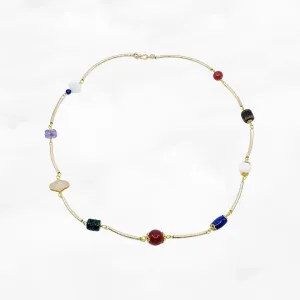 Metropolis Hermit Gems Station Necklace 24 In.