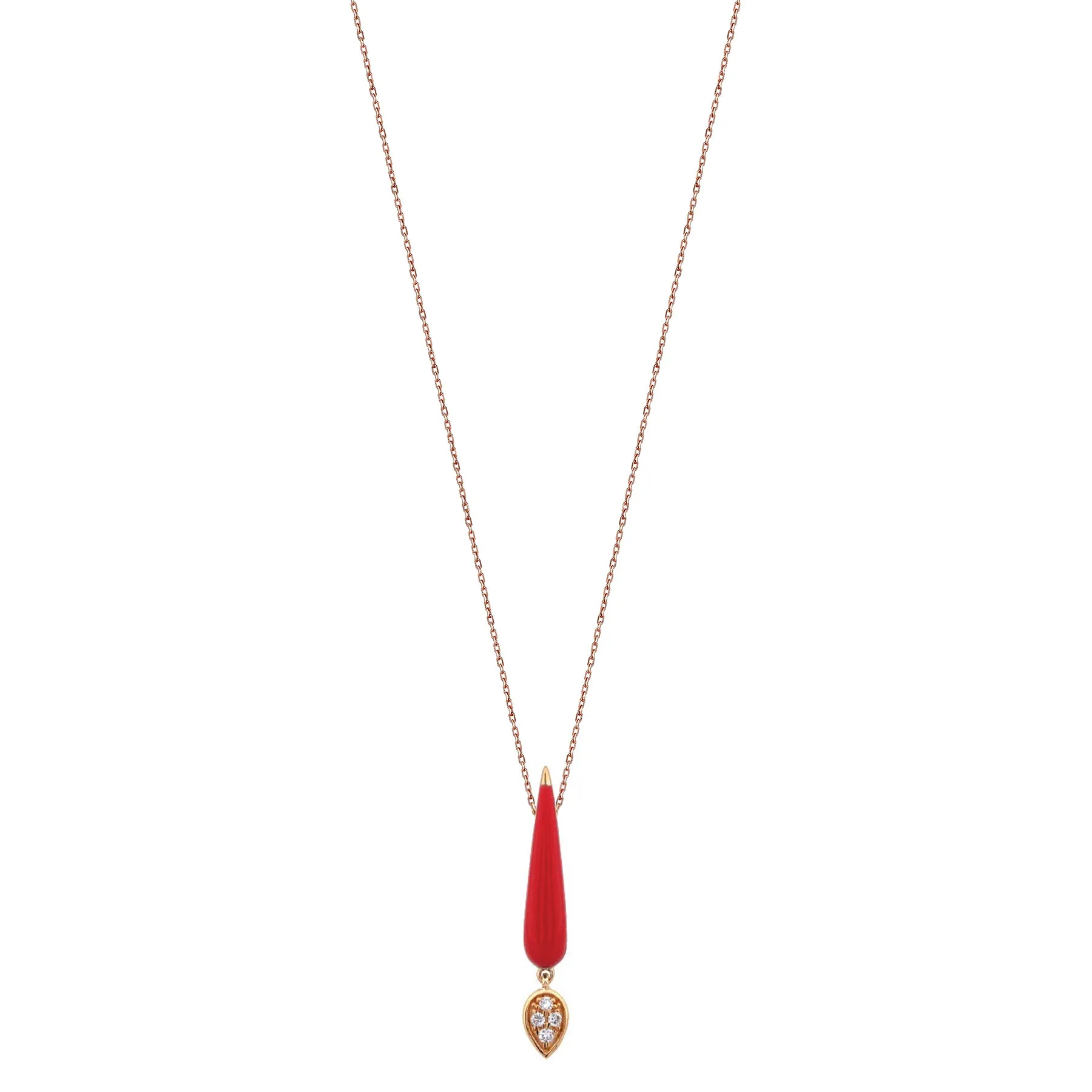 MINI DROP NECKLACE IN RED