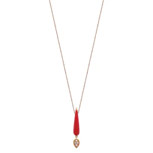 MINI DROP NECKLACE IN RED