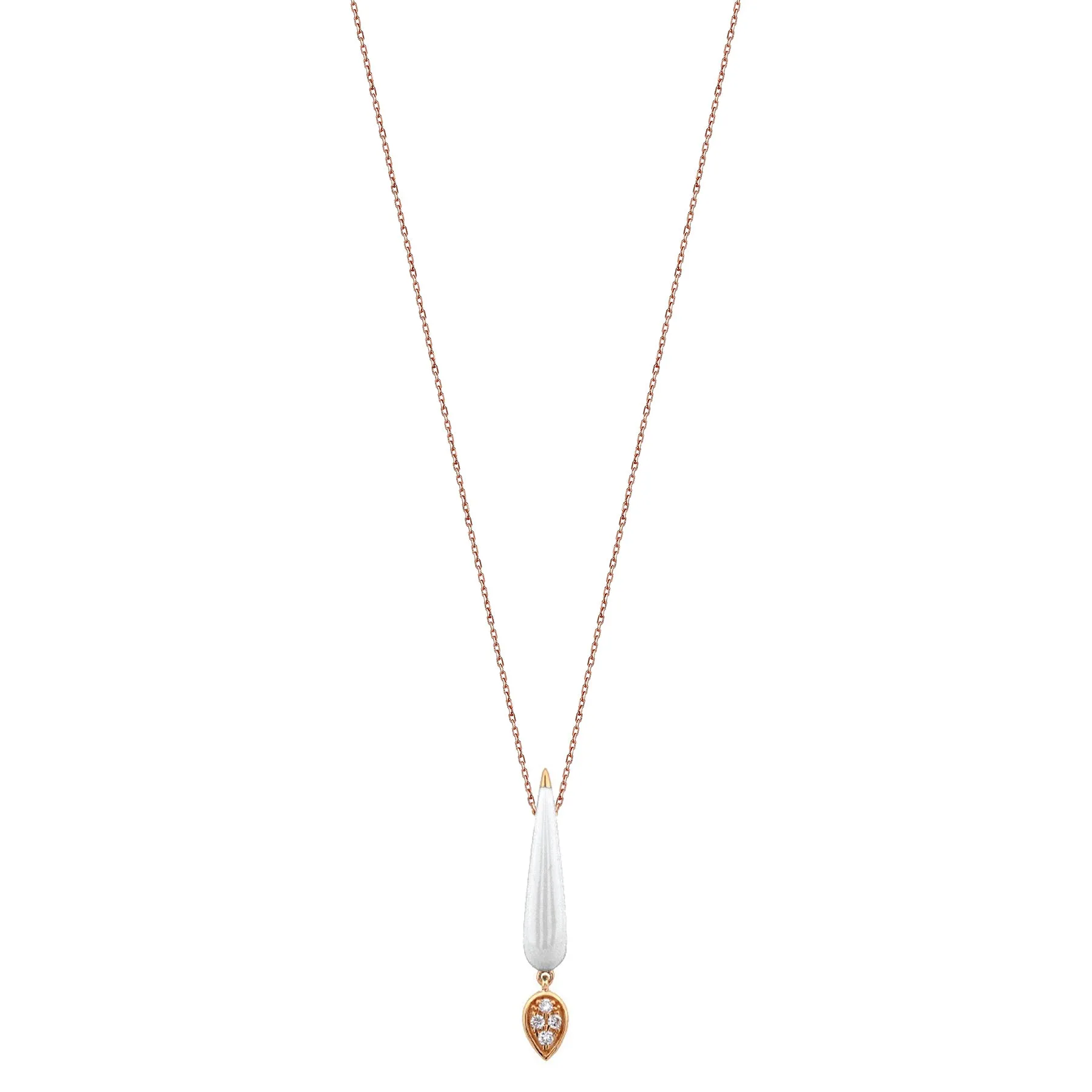 MINI DROP NECKLACE IN WHITE