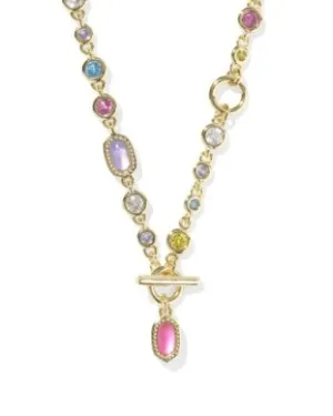 Mini Elisa Abbie Strand Necklace In Gold Muti Mix