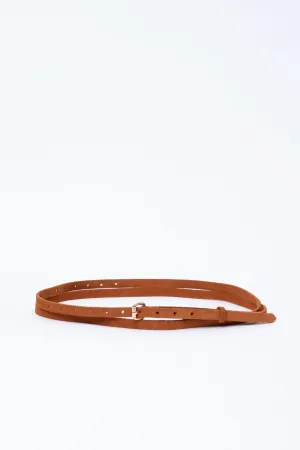Mini Roller Belt Solid Double Wrap - Caramel