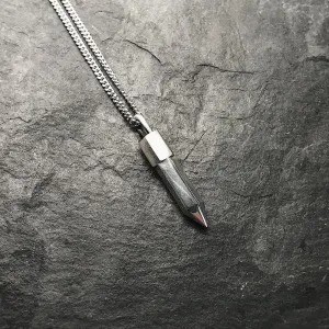 Mini Solid Silver Crystal Pendant