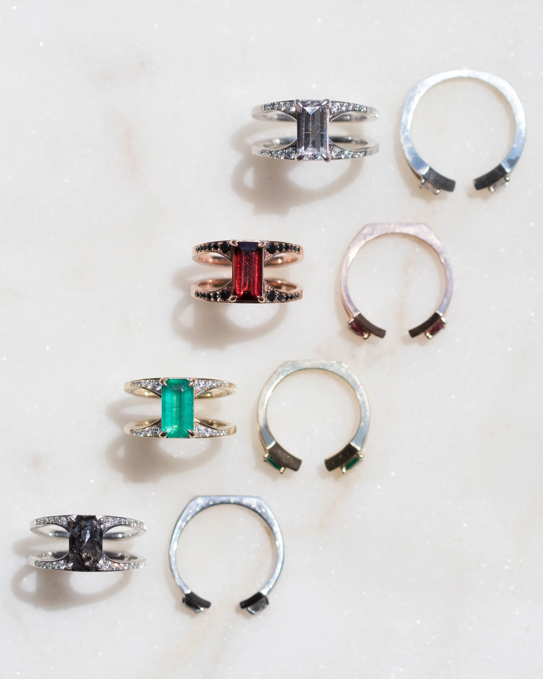 Mirage   Reflection Ring Set