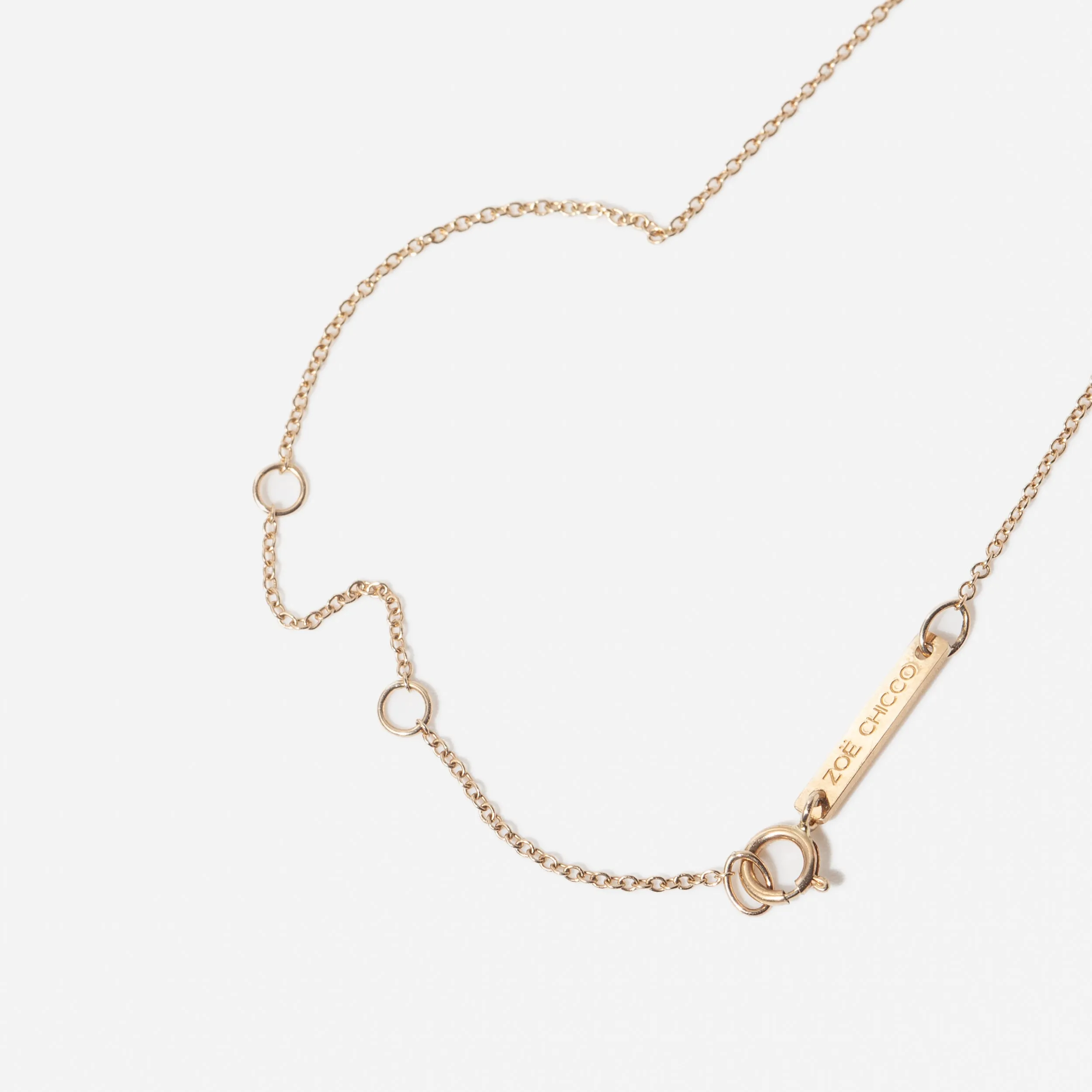 Mixed Diamond Bezel Curve Necklace