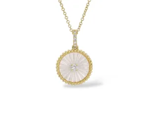 Mother of Pearl Mini Medallion Neckalce