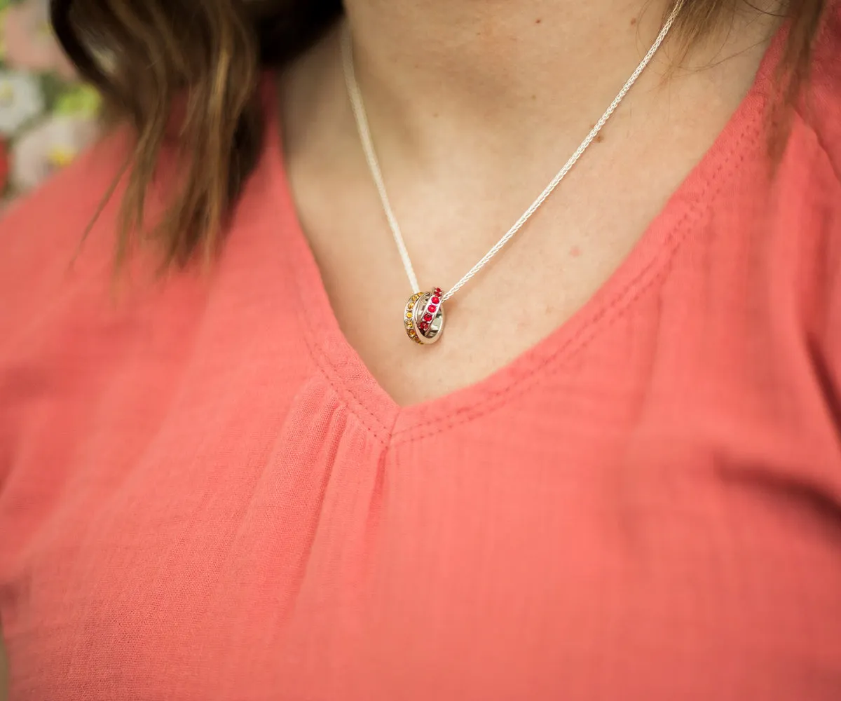 Mother's Interlocking 1 Birthstone Necklace