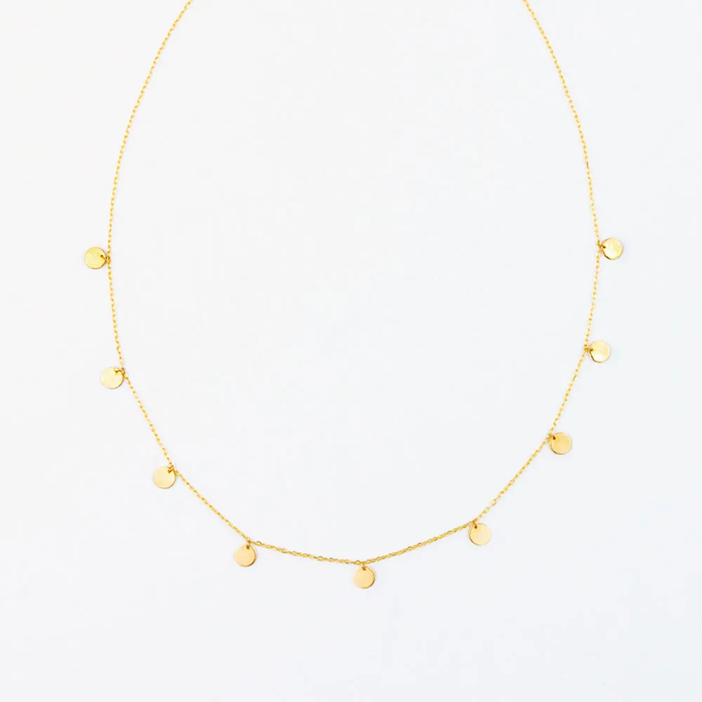 Multi Disc Charm Necklace