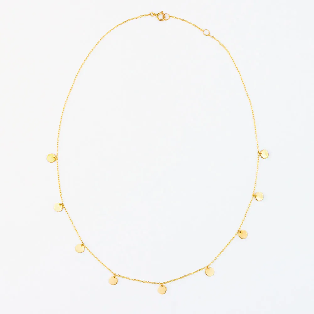 Multi Disc Charm Necklace