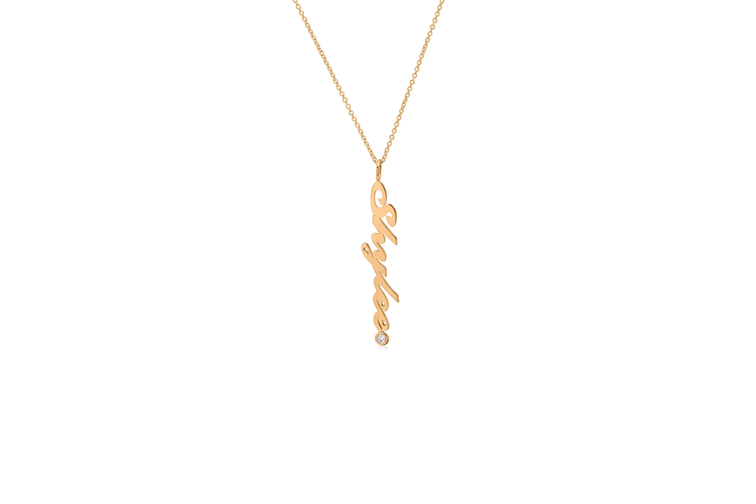Nameplate with Diamond Necklace