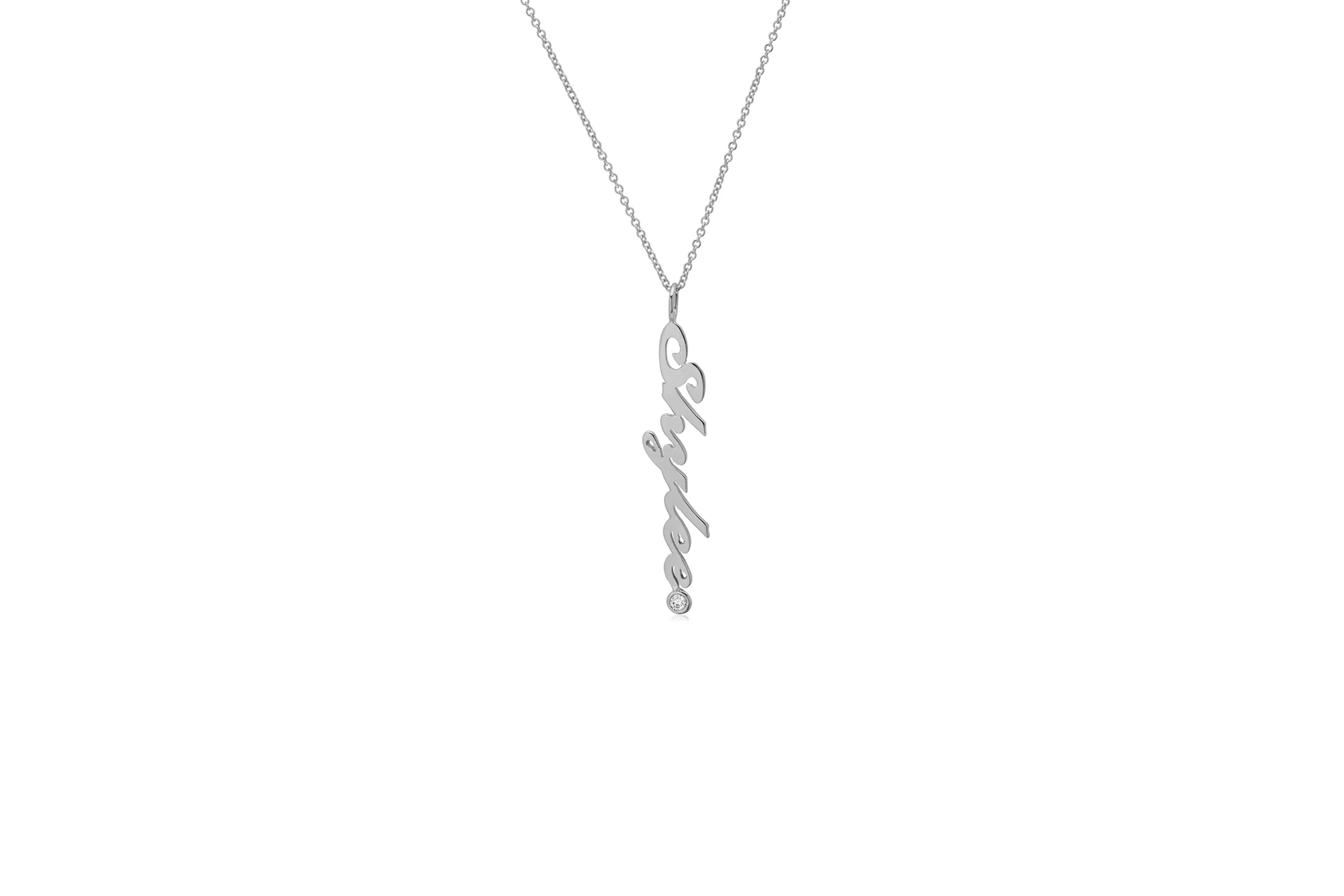 Nameplate with Diamond Necklace