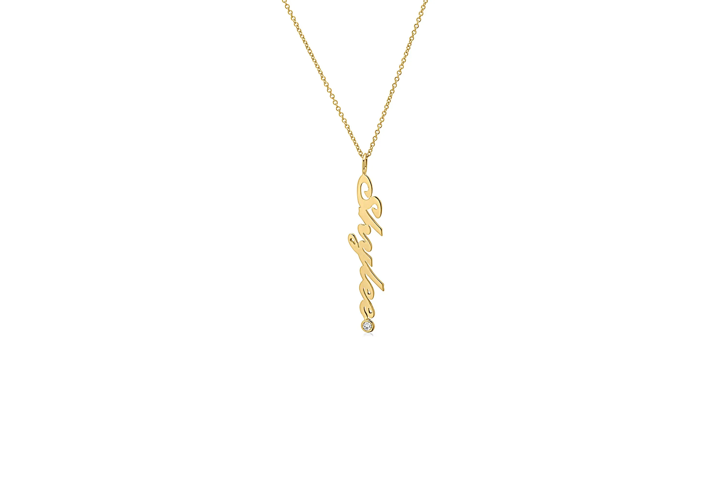 Nameplate with Diamond Necklace