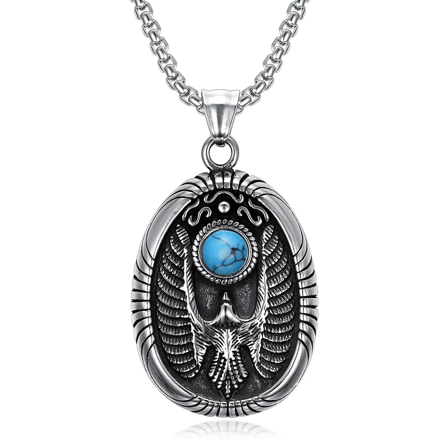 Native Eagle Stone Necklace