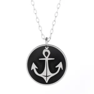 Nautical Anchor Round Necklace
