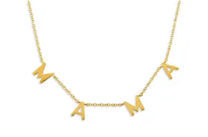 Necklace 18kt Gold Solid MAMA