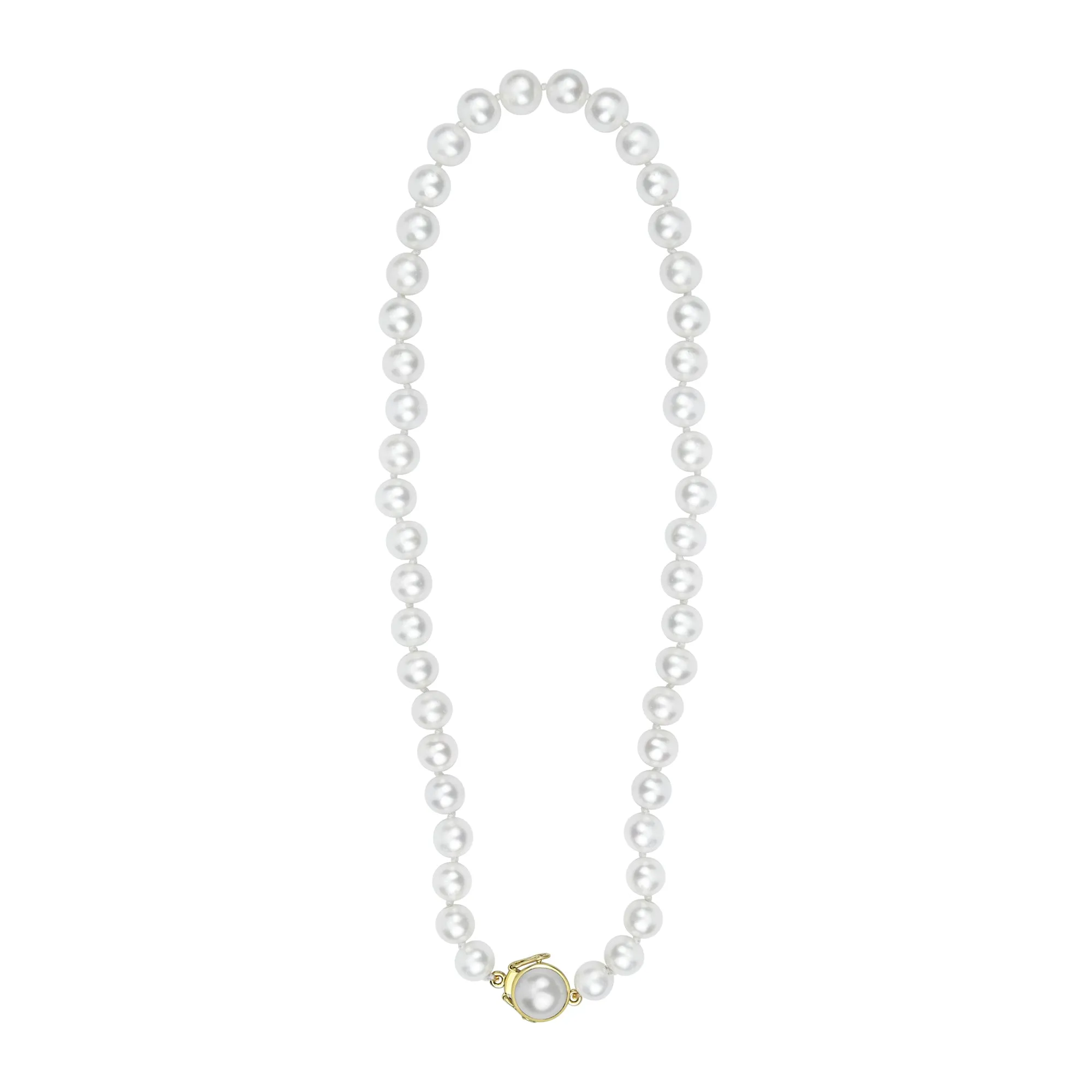 Necklace - Fresh Water Pearl With 18k Gold Clasp