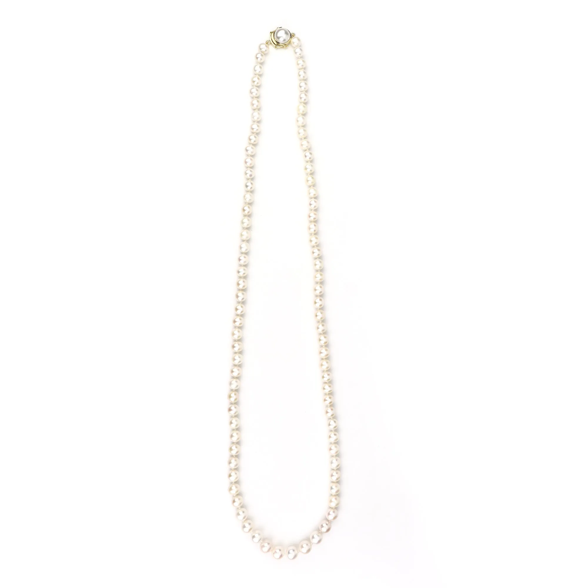 Necklace - Fresh Water Pearls With 18k Gold Clasp