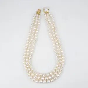 Necklace - Freshwater Pearls With Pearl Clasp