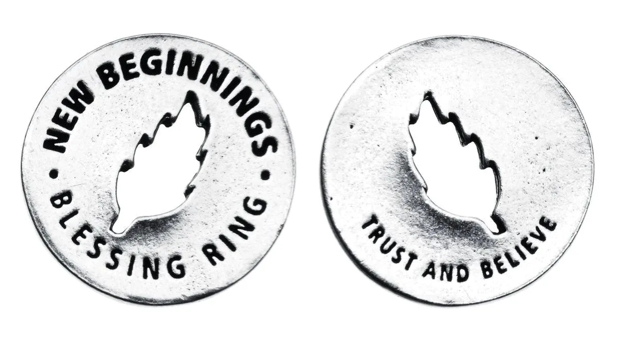 New Beginnings Pewter Blessing Ring Charm