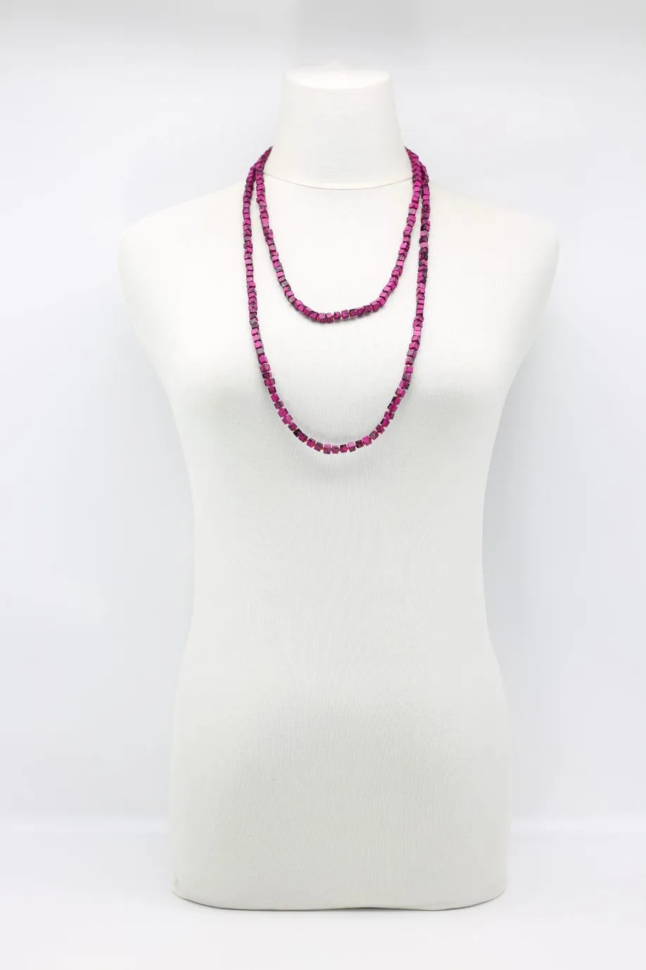 Next Pashmina & Round Beads Necklace Set - Hand Painted