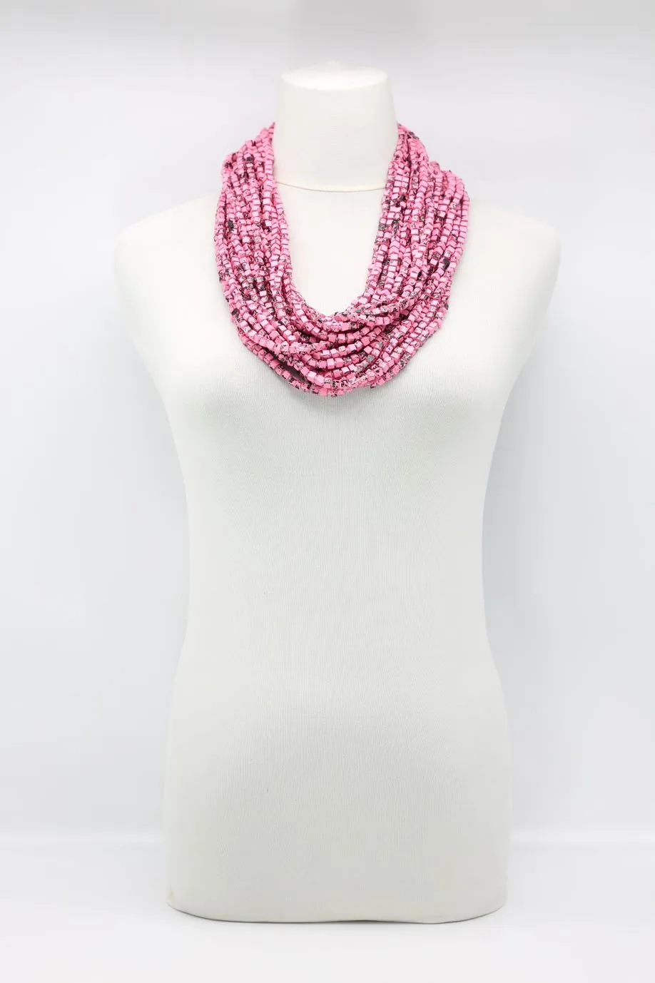 Next Pashmina & Round Beads Necklace Set - Hand Painted
