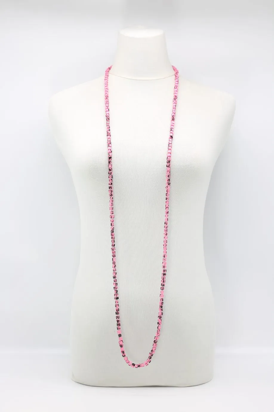 Next Pashmina & Round Beads Necklace Set - Hand Painted