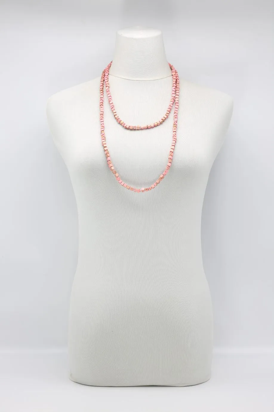 Next Pashmina & Round Beads Necklace Set - Hand Painted