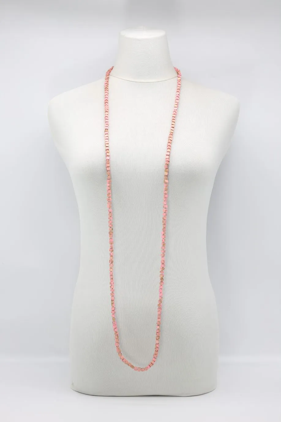 Next Pashmina & Round Beads Necklace Set - Hand Painted