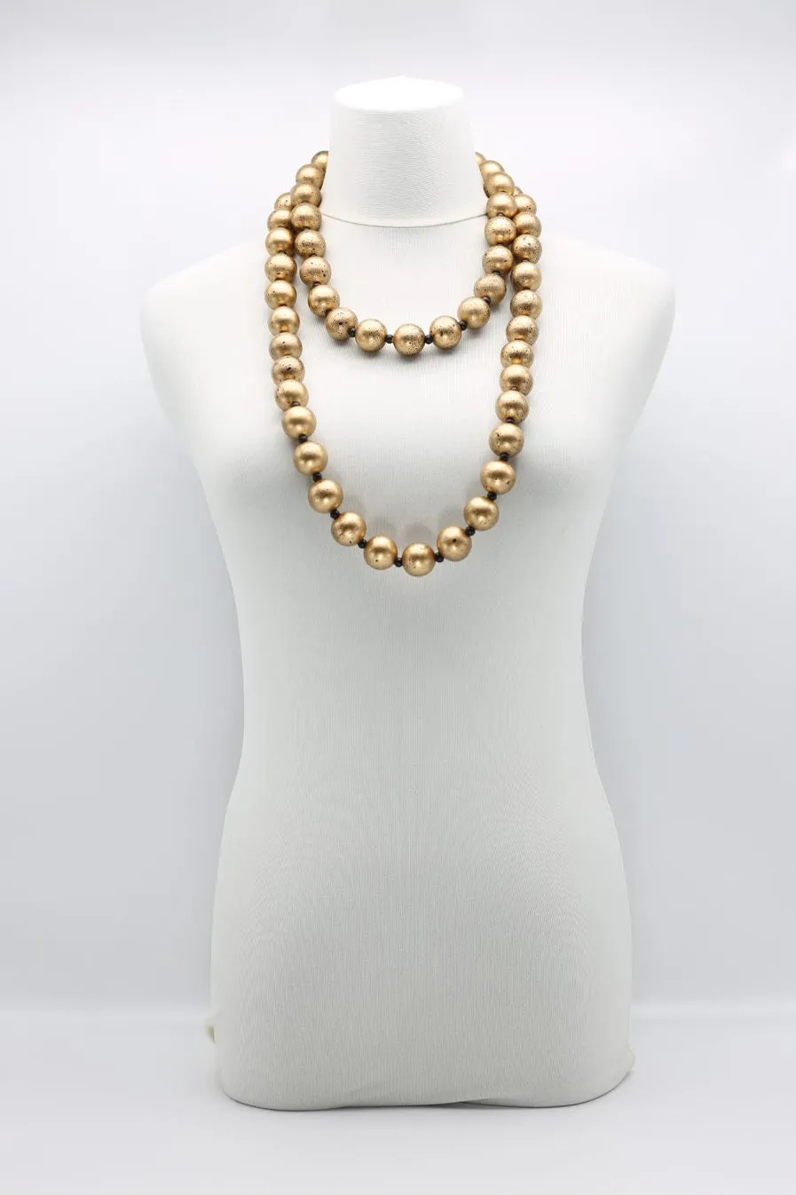 Next Pashmina & Round Beads Necklace Set - Hand Painted