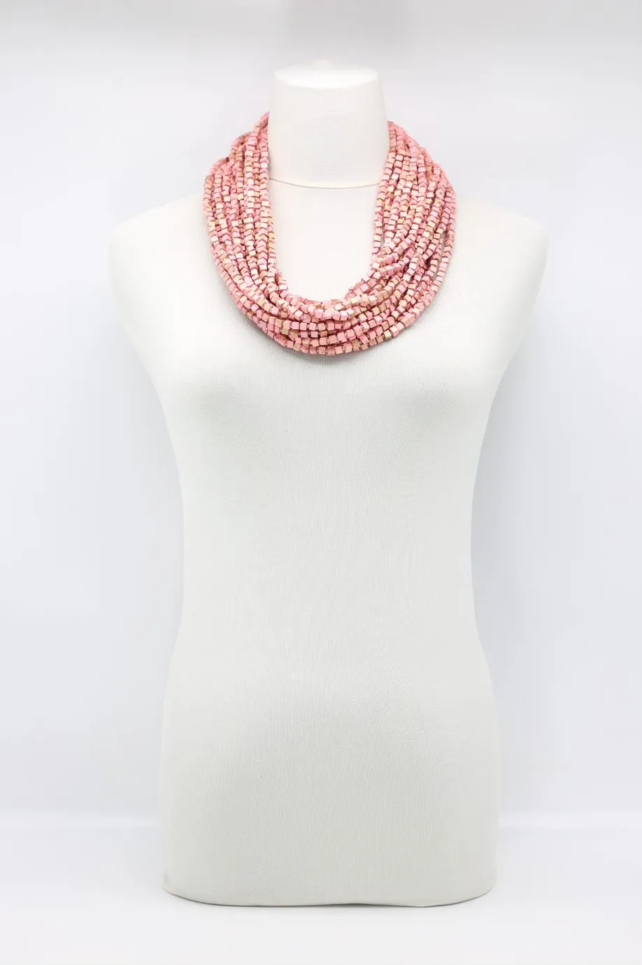 Next Pashmina & Round Beads Necklace Set - Hand Painted