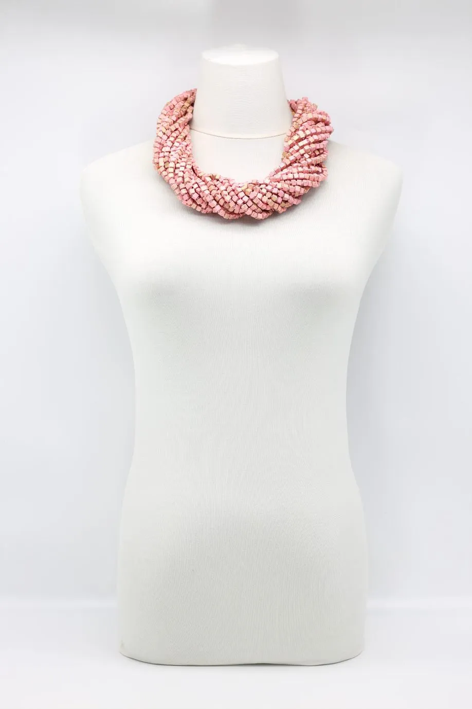 Next Pashmina & Round Beads Necklace Set - Hand Painted