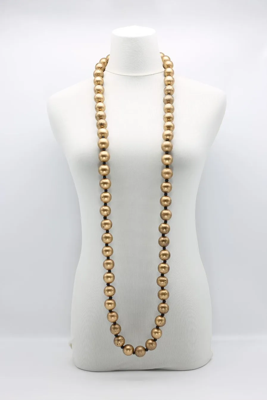 Next Pashmina & Round Beads Necklace Set - Hand Painted