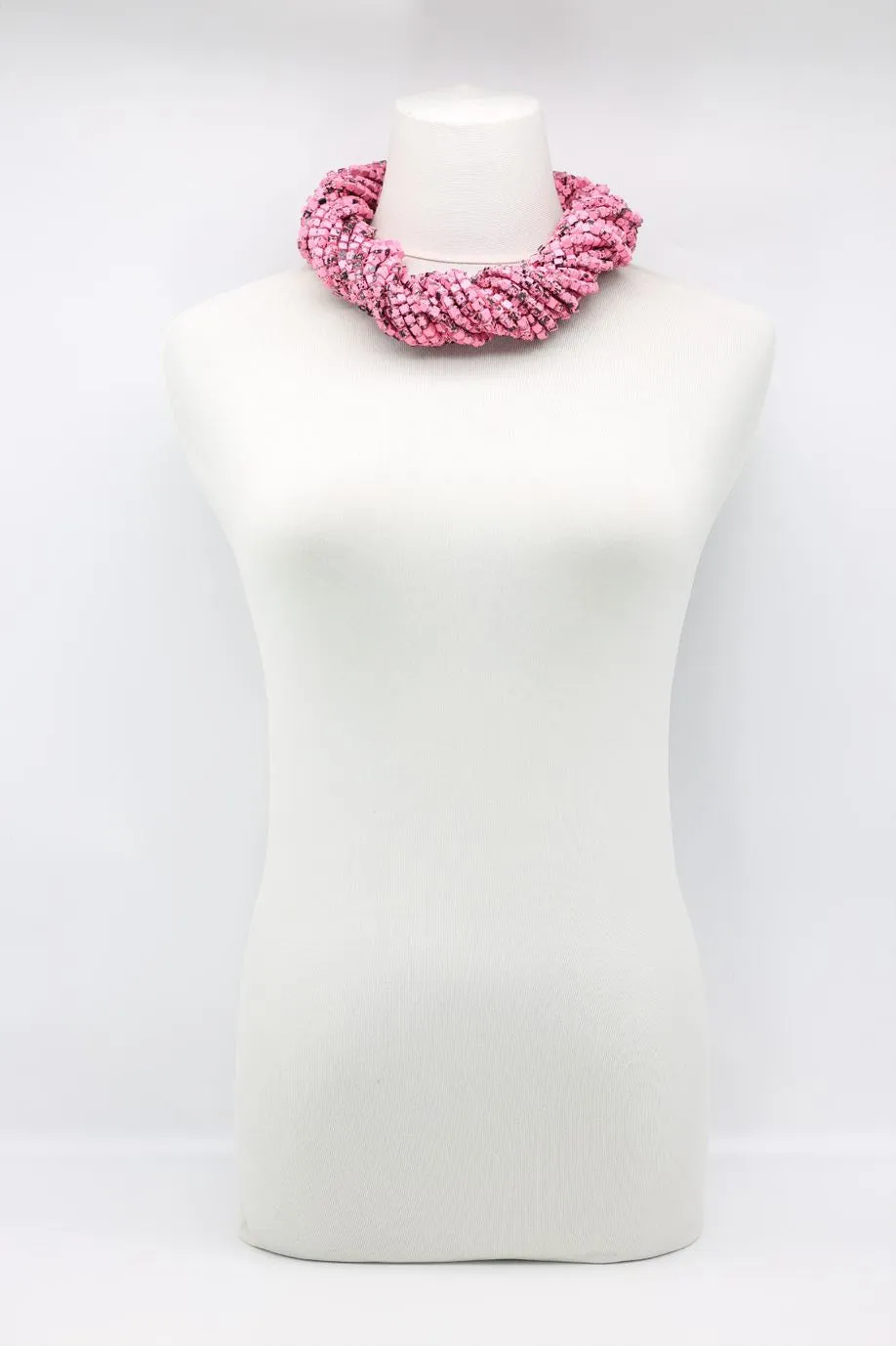 Next Pashmina & Round Beads Necklace Set - Hand Painted