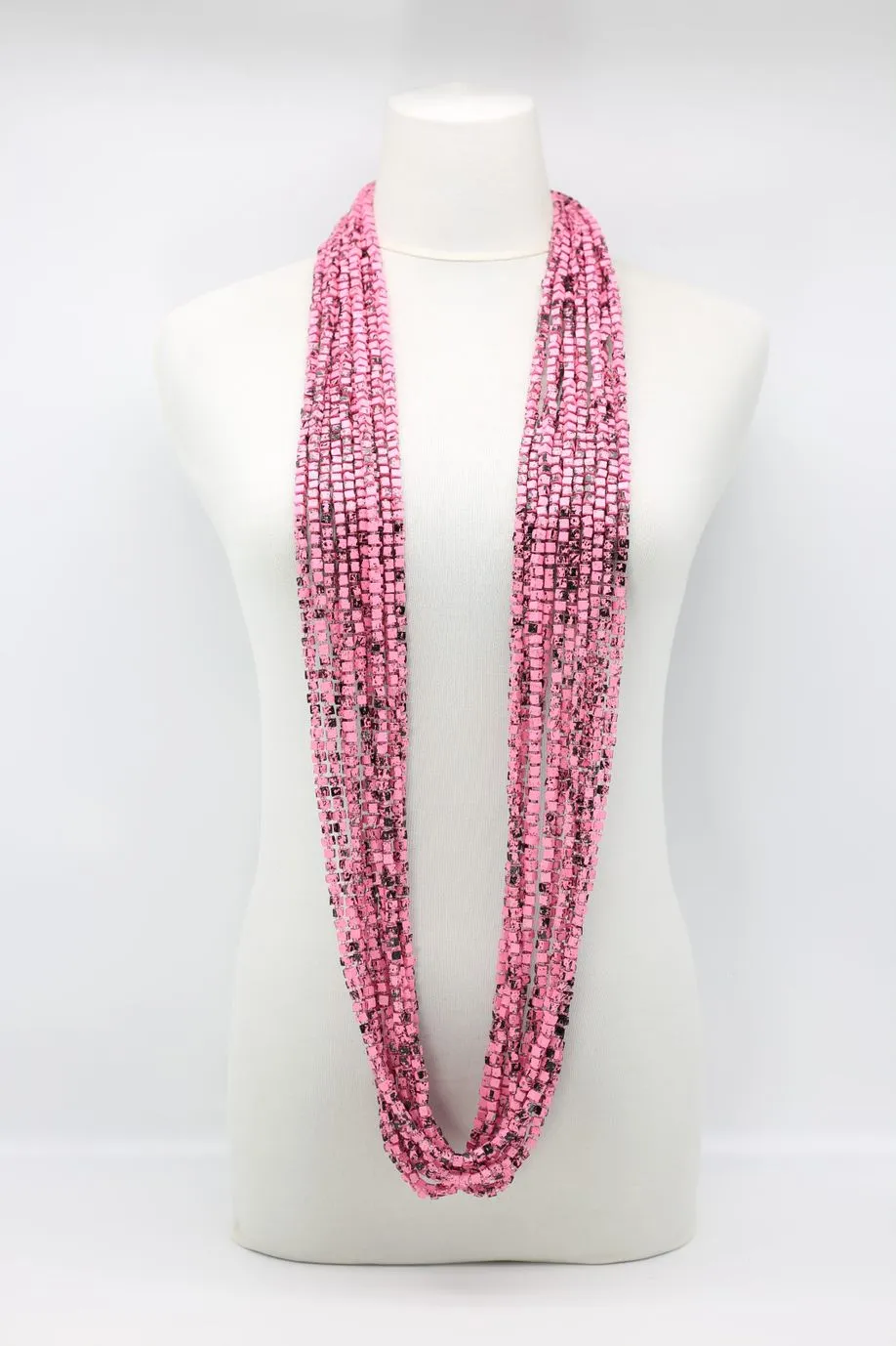 Next Pashmina & Round Beads Necklace Set - Hand Painted