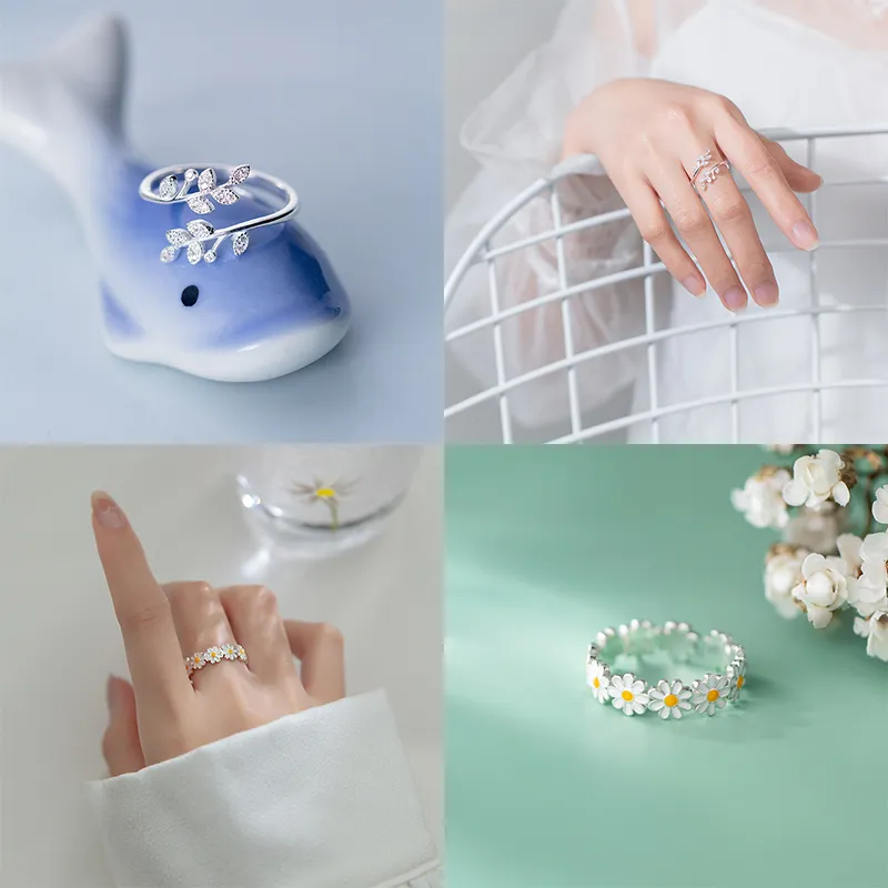 Niche Simple Leaf Butterfly Dolphin Rings