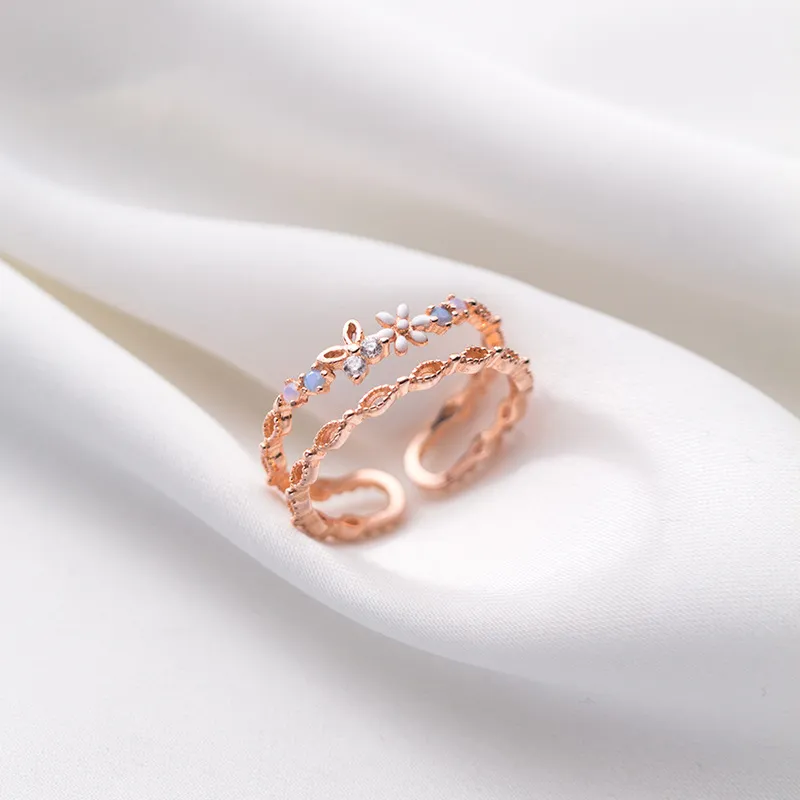 Niche Simple Leaf Butterfly Dolphin Rings