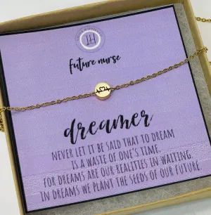 Nursing student gift, heartbeat necklace, graduation gift for nurse, nurse graduate, RN graduate, future nurse, gift for her