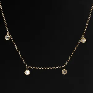 Old Cut Diamond Station Necklace