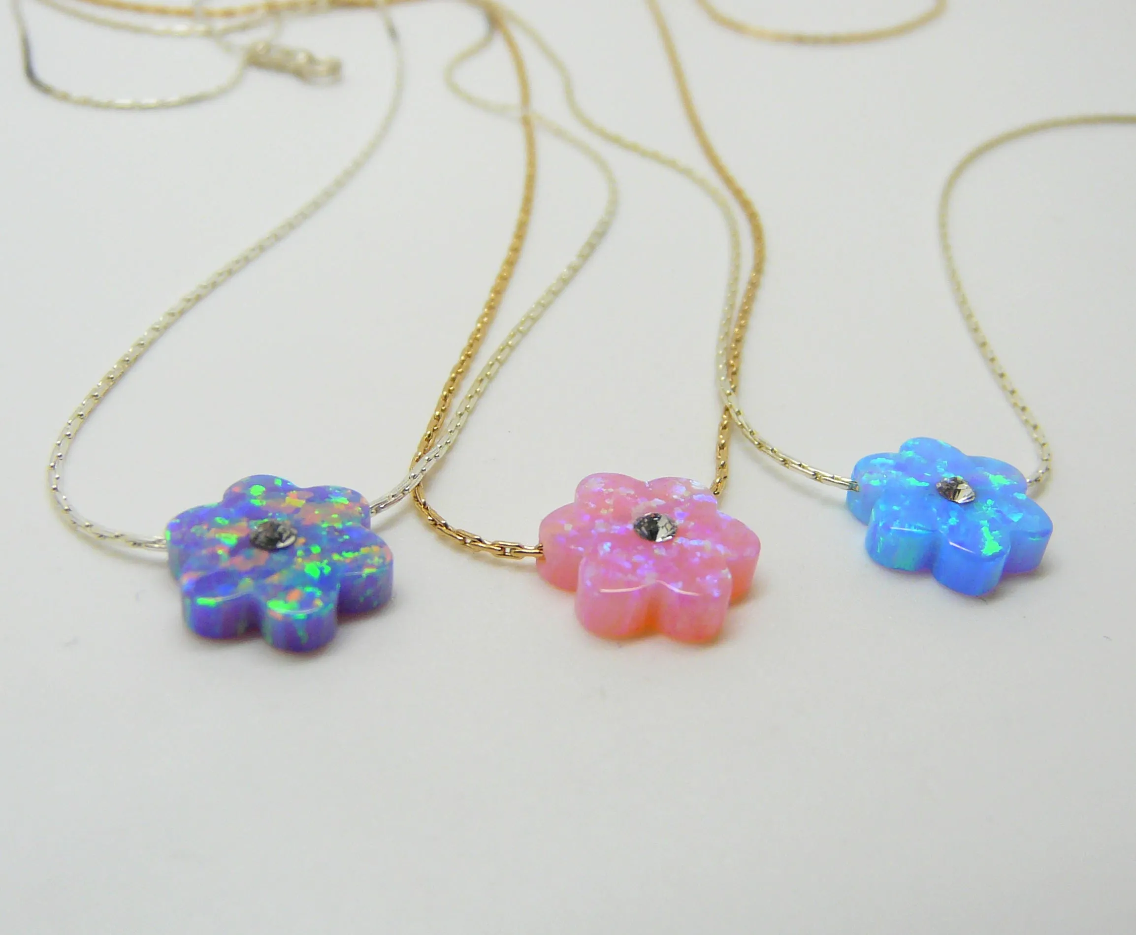 Opal Flower Necklace – Adorable & Whimsical
