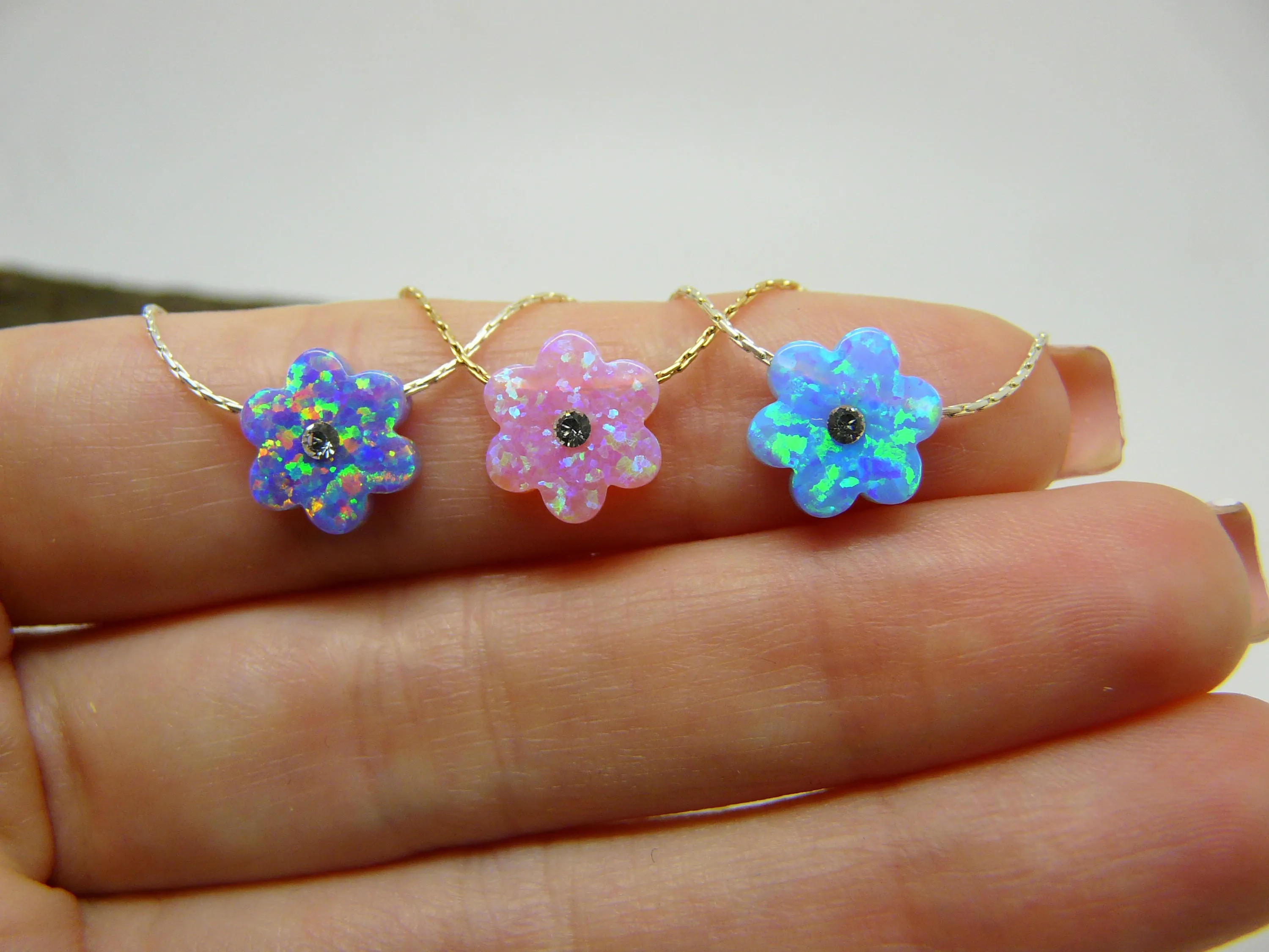 Opal Flower Necklace – Adorable & Whimsical