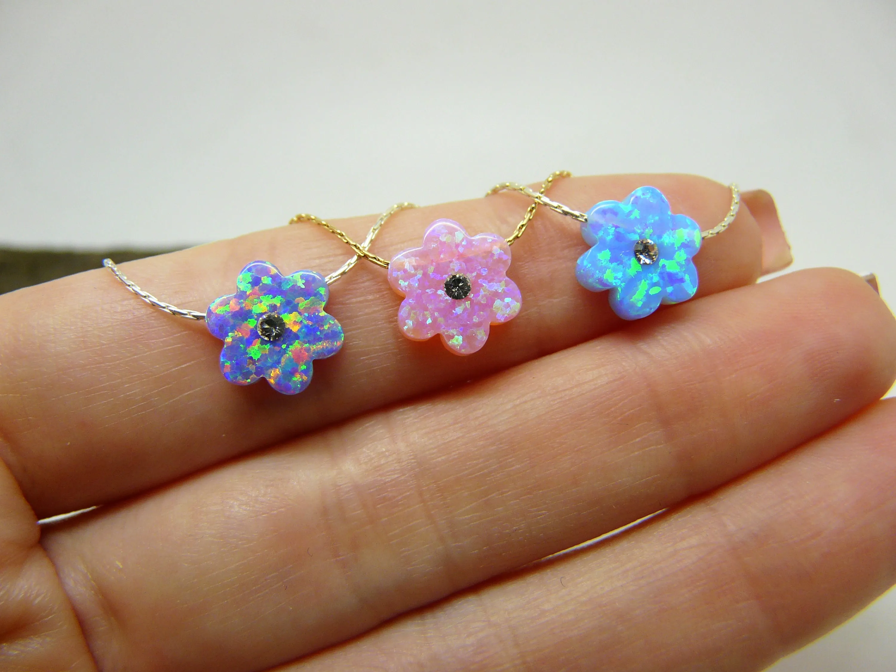 Opal Flower Necklace – Adorable & Whimsical