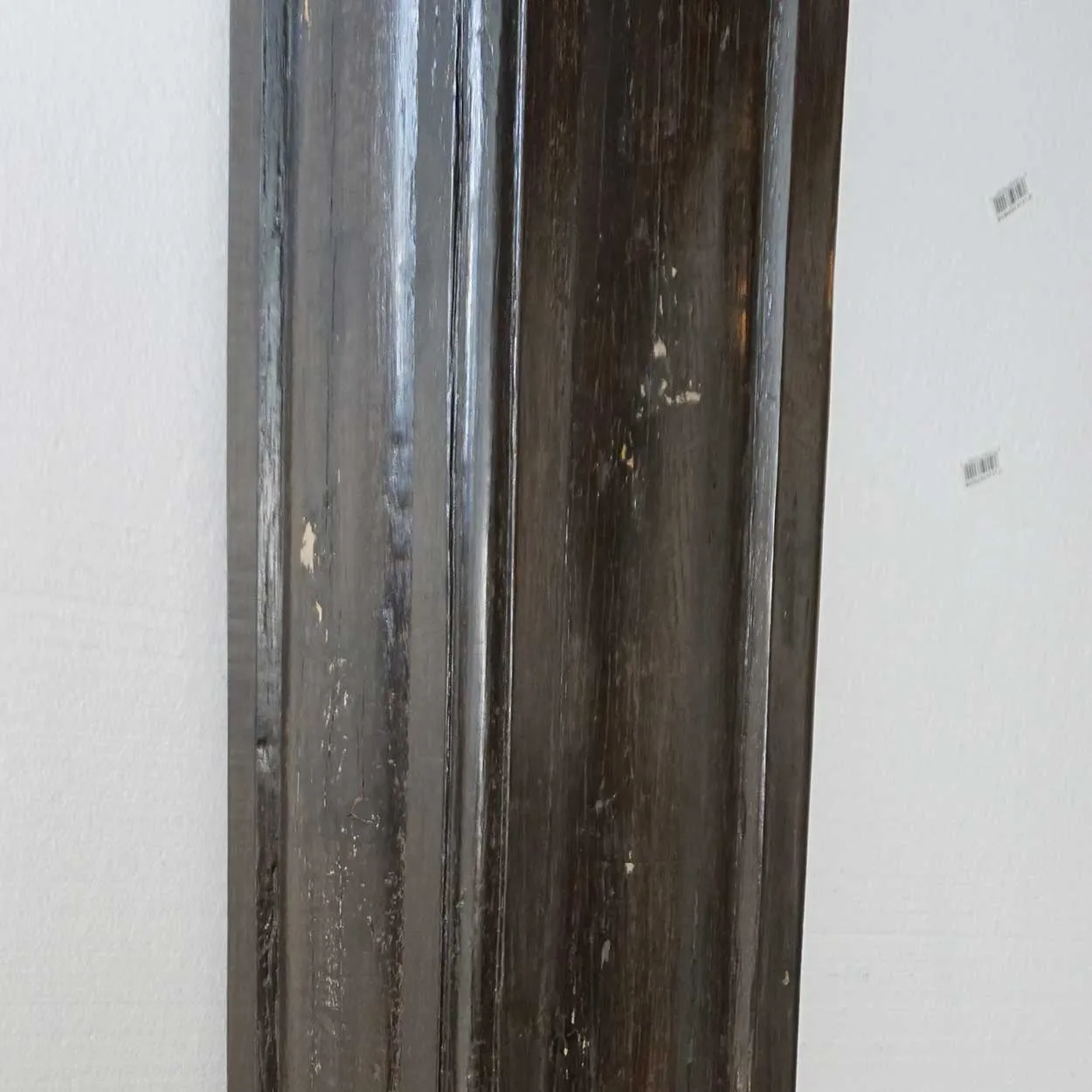 Pair Large Indo-Portuguese Ironwood and Marble Square Architectural Columns