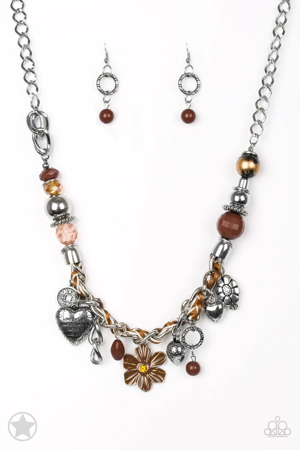 Paparazzi Charmed, I Am Sure Necklace Brown